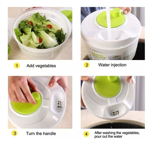 Secador Escurridor De Lechuga Y Vegetales Ensaladas Frutas