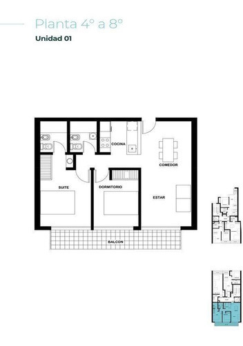 Imagen 7 de 7 de Montevideo 1600 - Departamento De Dos Dormitorio En Venta - Rosario