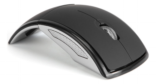 Mouse Sem Fio Zd-01 2.4g Dobrável Ergonômico Arc Mouse Preto