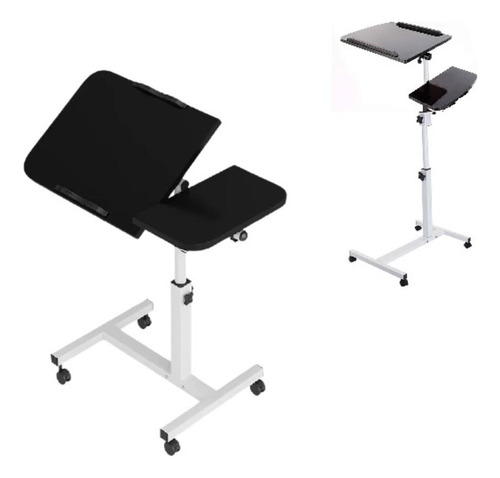 Mesa Dupla Articulada Notebook Ajuste Altura Rodinhas Casa