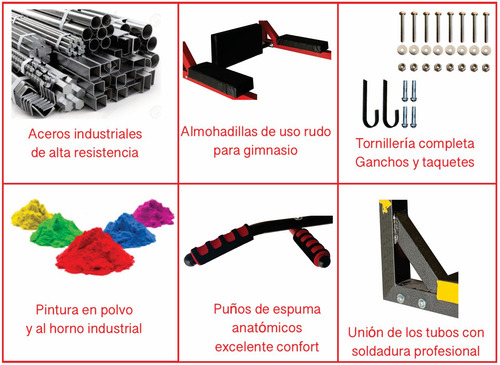 Maxi Fit Am Barra Dominadas Fondos Abs 8 En 1 Ejercicios