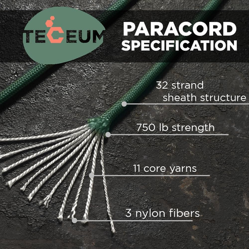 Cuerda Teceum, Nylon Resistente, Para Supervivencia Y Campin