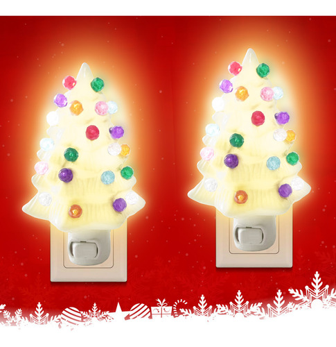 Lámpara Nocturna Decorativa Con Forma De Árbol De Navidad W