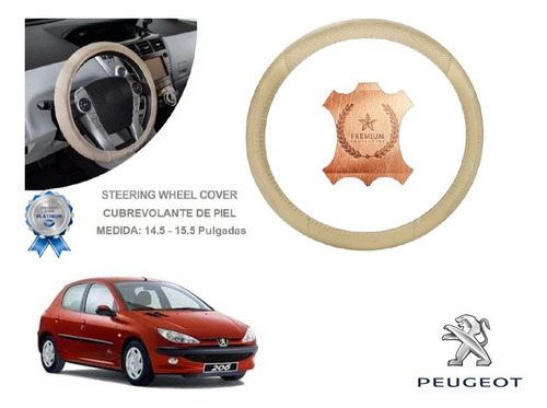 Funda Cubrevolante Beige Piel Peugeot 206 2000 A 2009