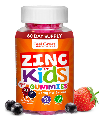 Feel Great - Gomitas De Zinc Para Ninos | Refuerza El Sistem