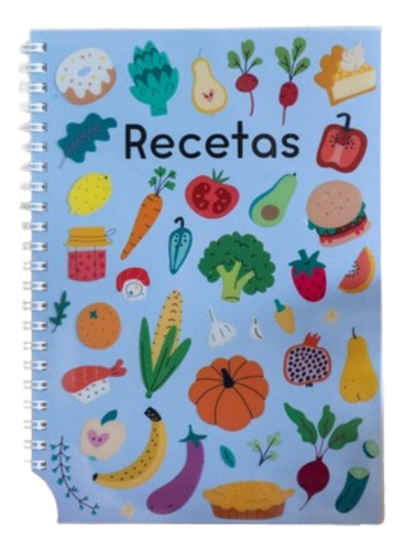Cuaderno De Recetas Recetario Cocina Tapa Plástica Anillado
