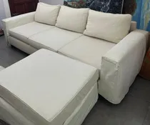 Comprar Sillón Esquinero (sillón + Puf Aparte) Jazmendeco Crudo Liso