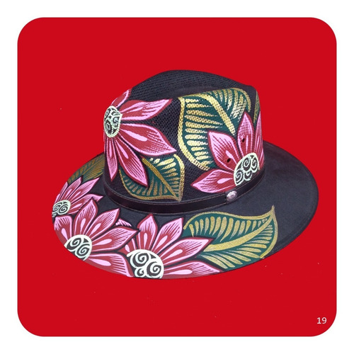 Imagen 4 de 6 de Elegante Sombrero Artesanal Pintado A Mano Varios Modelos 2