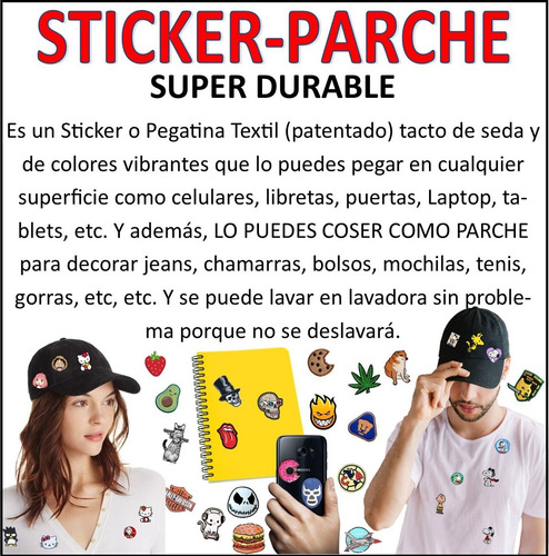 15 Parches Sticker Tela A Escoger Celular Top Gun Toy Story