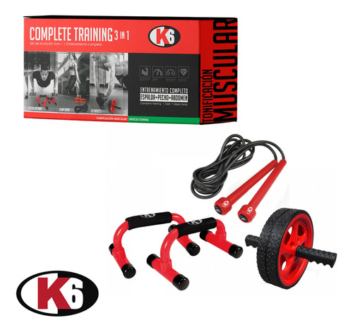 Kit De Entrenamiento Complete 3 In 1 K6 Fitness.