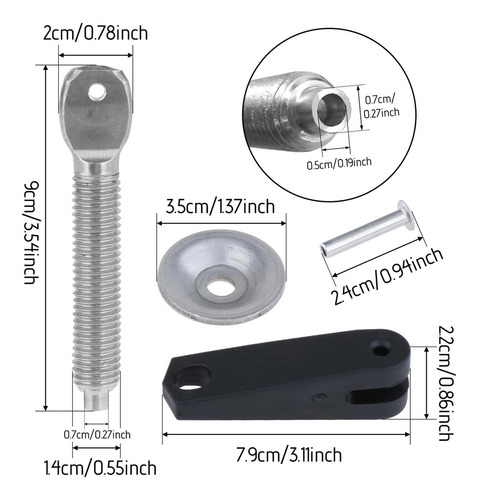 2 Conjunto De Parafuso De Fixação E Conjunto De Manopla,
