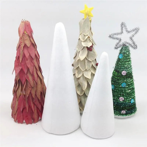 4 X 12x Conos De Espuma Para Manualidades Árbol De Navidad
