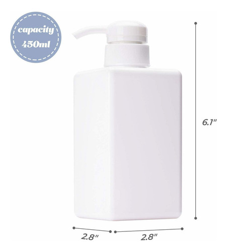 3pcs 450ml Tarro De Botella De Dispensador De Crema De Loció