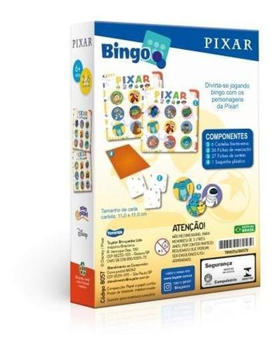 Jogo De Bingo Infantil Pixar - Toyster 8057