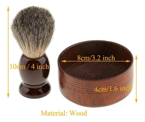 Aa Kit De Masculino 2 Em 1 Texugo + Saboneteiras De -