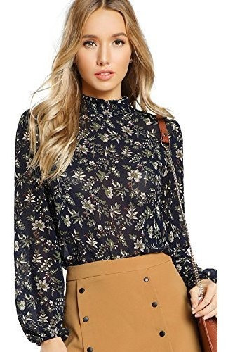 Blusa Georgette Estampada Flores