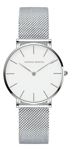 Relógio Hannah Martin Feminino Quartzo Prata E Branco