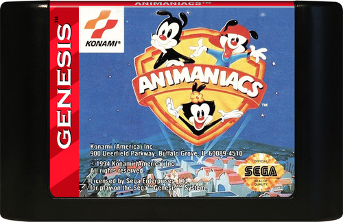 Cartucho Juego Animaniacs Sega Genesis 16 Bits