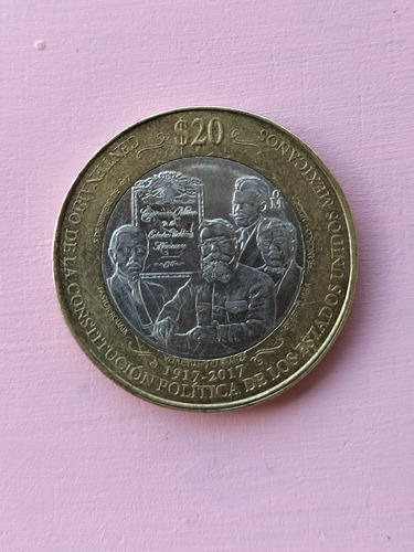 Moneda De $20 Pesos 1917 -2017