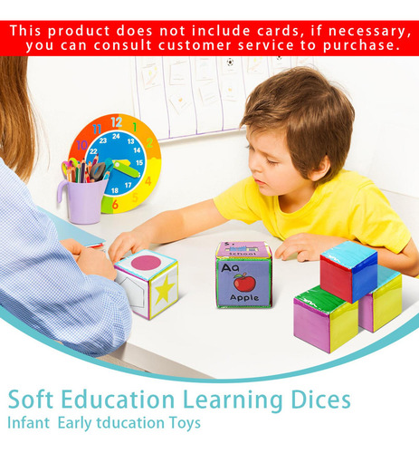 Cubo De Peluche De Dados Grandes, Cubo De Aprendizaje De