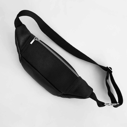 Imagen 4 de 9 de Riñonera Ábaco - Línea Preto - Modelo S - Cuero Genuino
