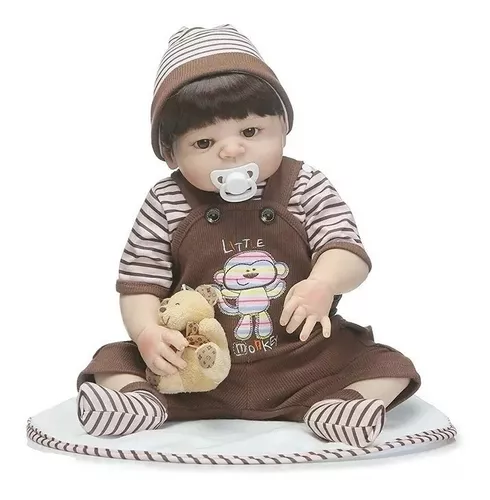 Bebe Reborn Menino 100% Silicone 47 Cm - Lucas - Full