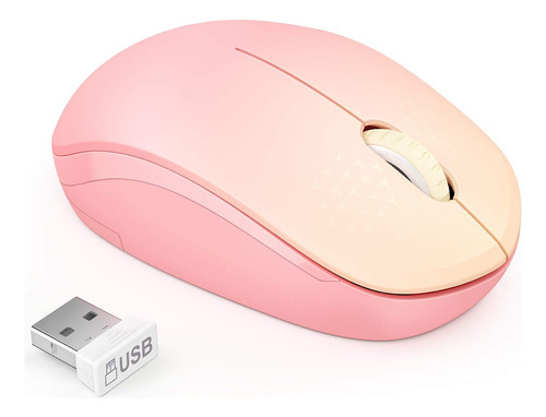 Mouse Inalámbrico Seenda De 2,4 G/rosa Gradiente