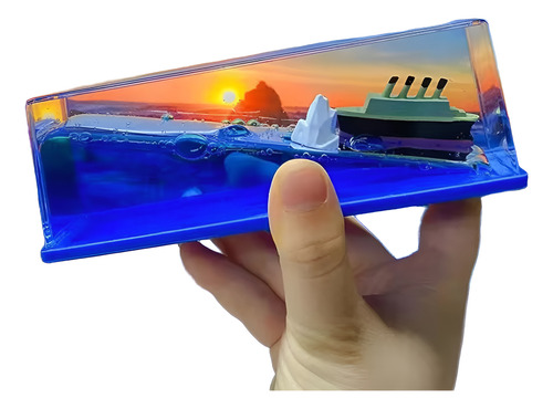 Barco Titanic Insumergible Base Led Incluido Tulipan
