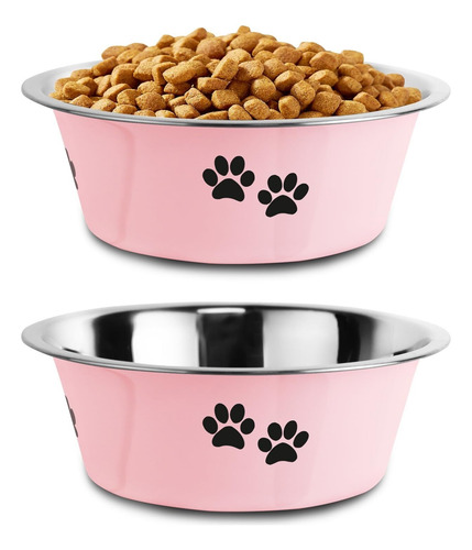 Cuencos De Acero Inoxidable Antideslizante Para Perros