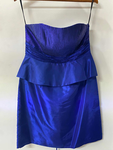 Vestido Corto De Fiesta En Azul (Usado)