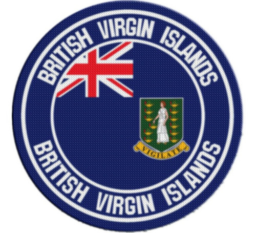 Parche Escudo Circular Islas Virgenes Britanicas M01