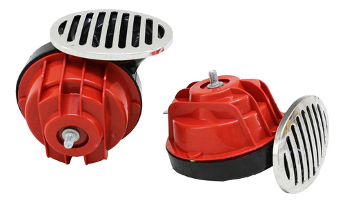 Claxon Universal Tipo Caracol Negro Juego 2 Piezas Importado