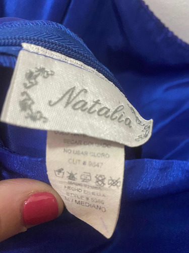 Vestido Corto De Fiesta En Azul (Usado)