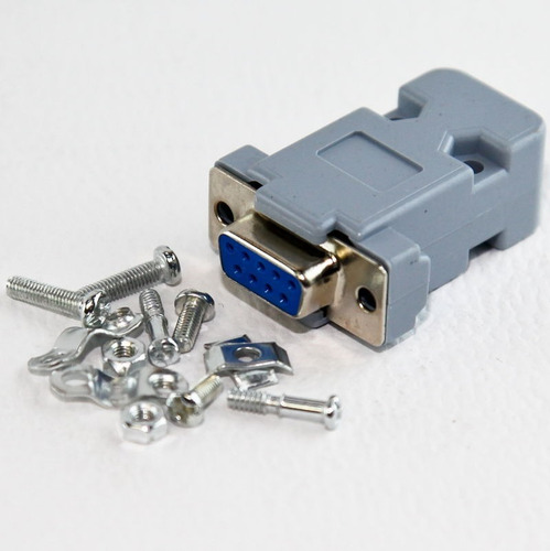 X10u Conector Ficha Db-9 Db9 Hembra 9 Pin Con Tapa 1° Htec