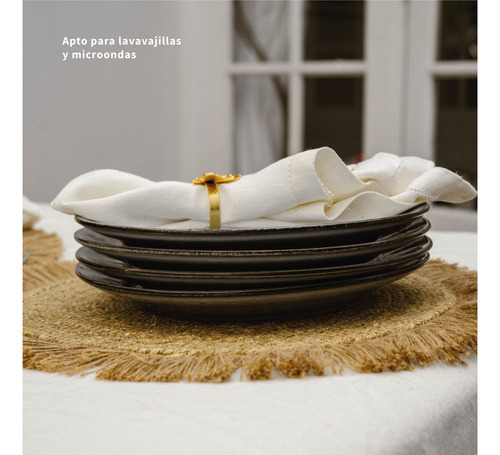 4 Platos Fondo Cerámica 27,4 Cm Amalfi Simplit