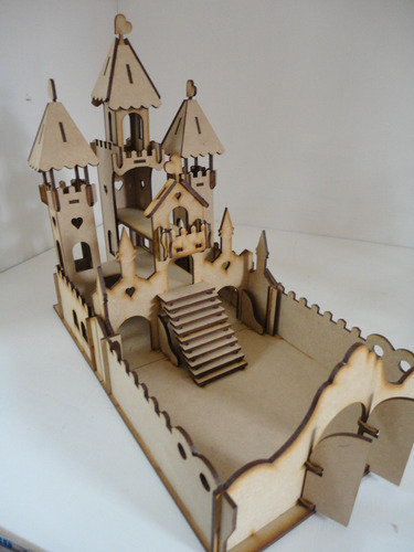Imagen 1 de 6 de Castillo Cenicienta, Rompecabezas 3d En Madera Mdf