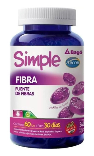 Sumplemento Bago Simple Fibra Natural X 60 Un