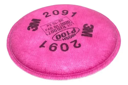 Kit 10 Filtro 3m 2091 P3 Particulados Para Mascara N95 Cor Rosa