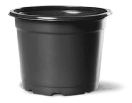 Vaso Plástico Pote 13 Holambra Preto Preto