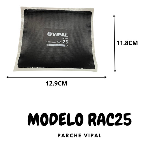 Parche Para Llanta Vipal Rac-25 Vulcanizado En Frio 10pzs