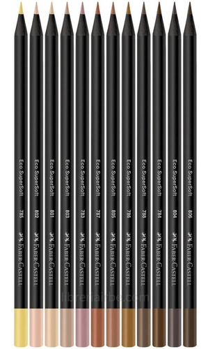 Lapices De Colores Faber Castell X12 Super Soft Tonos Piel
