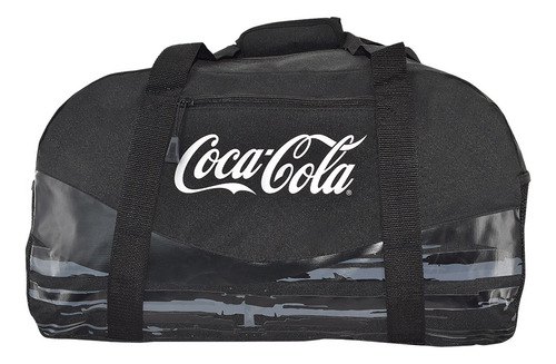 Bolsa Deportiva Viaje Coca Cola® Gym ,maleta Deportiva Color Negro Lisa