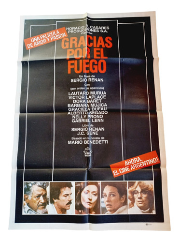 Poster Afiche Cine Argentino - Gracias Por El Fuego *