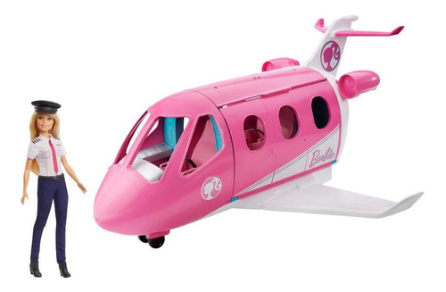 Avião Da Barbie Com Boneca Barbie Piloto - Mattel Gjb33