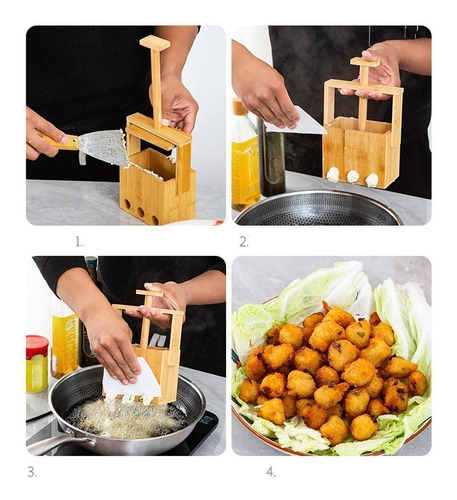 Manual Meatball Maker Meatball Diâmetro 20mm 4 Furos