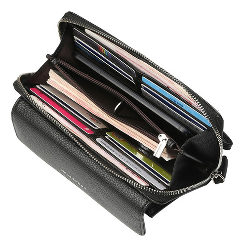 Cartera De Caballero Baellerry Billetera De Gran Capacidad