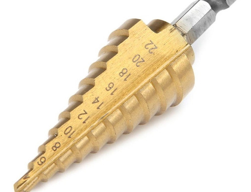 Broca Escalonada Titanio 4-22 Mm ¡envío Gratis!!!