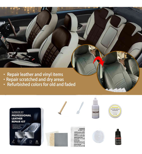 Kit De Restauração De Couro Automotivo Sofa Leather Restorat