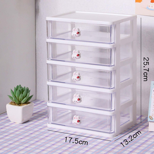 M Caja De Almacenamiento De Bandejas 5 Cajones Blanco Y