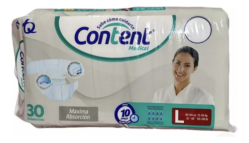 Content Talla L X 30 U - Unidad a $106